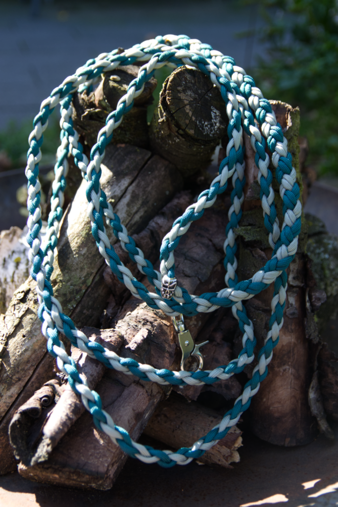 Welpenleine in Petrol-grau